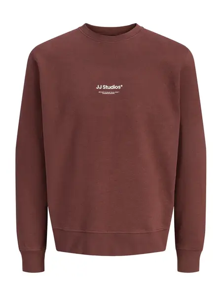 JACK & JONES Mikina 'JJESoho'  čokoládová / biela