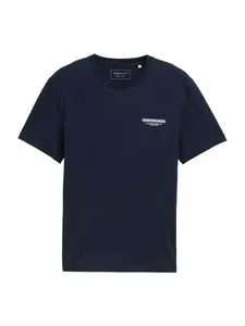 TOM TAILOR DENIM Tričko  tmavomodrá / šedobiela