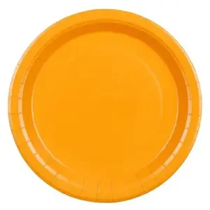 Talíře papírové pomerančové 23 cm 6 ks