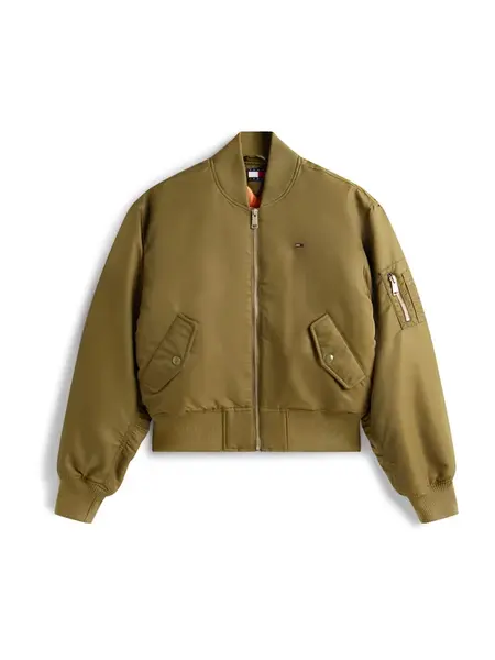 Tommy Jeans Prechodná bunda 'ESSENTIAL'  olivová