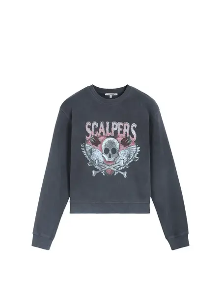Scalpers Mikina ' '  sivá / tmavosivá
