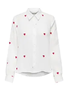 ONLY Blúzka 'ONLHEART'  červená / biela