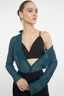 Dámský Crop Top Trendyol Stone
