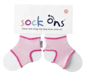 SOCK ONS Držák ponožek Classic, Baby růžová (6-12m)