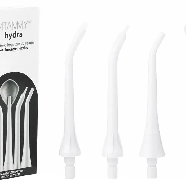 VITAMMY Hydra Sada multifunkčních náhradních násad na zubní sprchu, bílá 4 ks