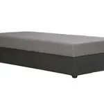 Postel Ormea 88x202 cm, šedo-hnědá/tmavě šedá látka