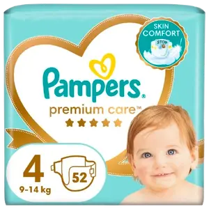 PAMPERS Premium Care plenky vel. 4, 9-14 kg, 52 ks