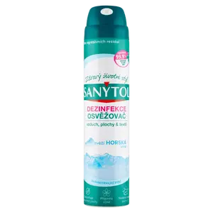 SANYTOL Dezinfekční osvěžovač vzduchu, povrchů a textilií s vůní hor 300 ml
