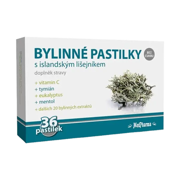 MEDPHARMA Bylinné Islandský lišejník 36 pastilek