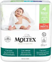 MOLTEX Pure & Nature Natahovací plenkové kalhotky Maxi 7–12 kg 22 ks