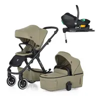 Petite&Mars Kočárek kombinovaný ICON 2v1 Mossy Green LITE AIR + Core Pro i-Size Black + Báze