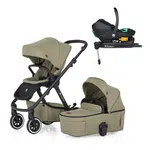 Petite&Mars Kočárek kombinovaný ICON 2v1 Mossy Green LITE AIR + Core Pro i-Size Black + Báze