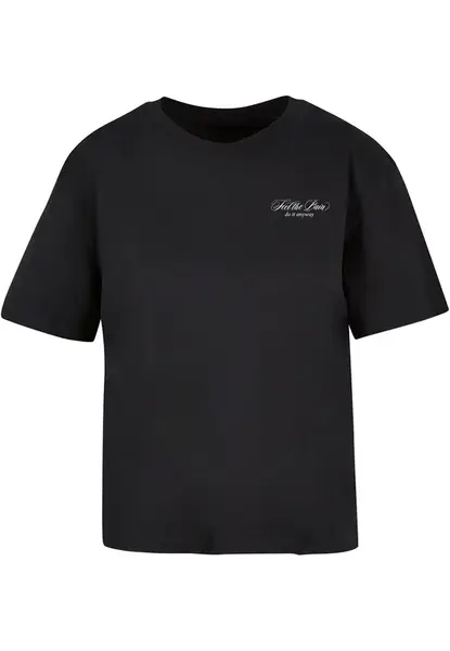 Women's T-shirt Feel The Pain black