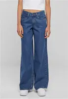 Women's Mid Waist Wide Jeans Blue