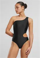 Women's Asymmetrical Cut Out Swimsuit - Black