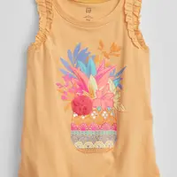 GAP Dětské tílko ruffle graphic tank - Holky