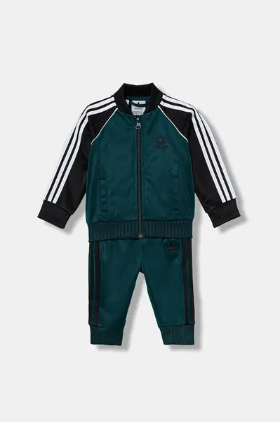 Kojenecká tepláková souprava adidas Originals 2-pack zelená barva, JY0013