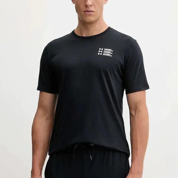 Tričko Under Armour pánské, černá barva, s potiskem, 6004173