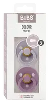 BIBS Colour symetrické cumlíky z prírodného kaučuku veľkosť 2, Fossil Grey / Mauve 2 ks