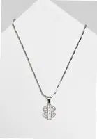 Small Dollar Necklace - Silver Color