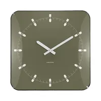 Nástěnné hodiny Karlsson Sucinto Dome Square 35 x 35 x 4,5 cm bílá barva
