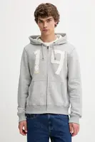 Mikina Hollister Co. pánská, šedá barva, s kapucí, melanžová, KI322-5271