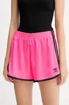 Kraťasy adidas Originals 3s Sprinter dámské, růžová barva, s aplikací, high waist, JW5062