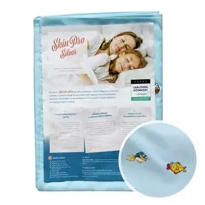 SkinPro Silver dětské povlečení na přikrývku s potiskem 100 × 135 cm světle modré