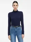 Navy Blue Women's T-Shirt with Turtleneck ORSAY - Women's