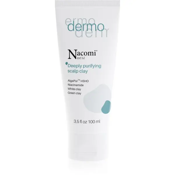 Nacomi Next Level Deeply purifying scalp clay hĺbkovo čistiaca maska pre pokožku hlavy 100 ml