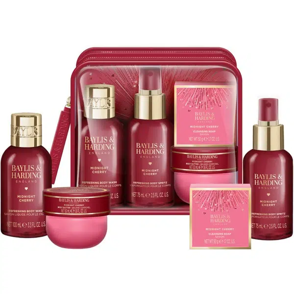 Baylis & Harding Midnight Cherry darčeková sada na cesty