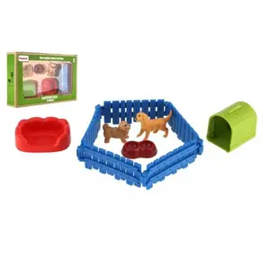 Pejsci/Pes 2ks s plotem plast s doplňky