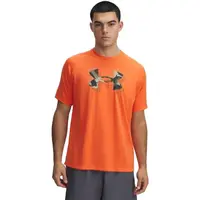 Under Armour TECH PRINT FILL Pánske tričko, oranžová, veľkosť L