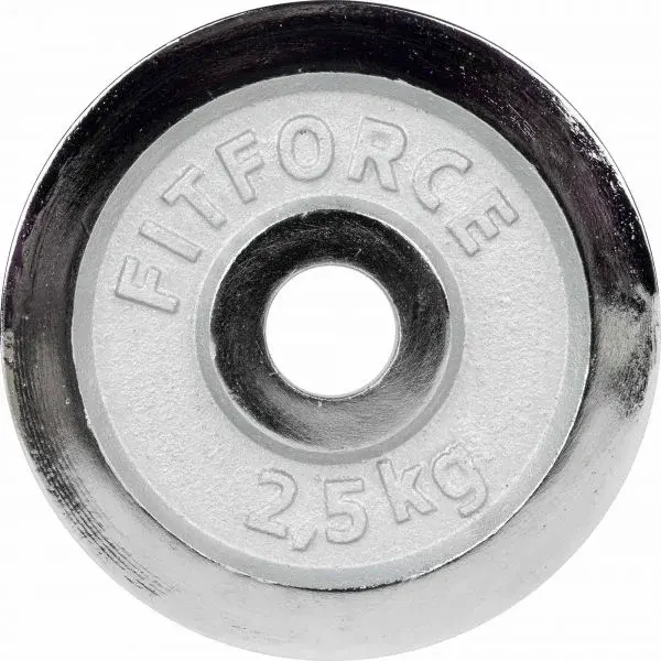 Fitforce NAKLADACÍ KOTÚČ 2,5KG CHRÓM 30MM Nakladací kotúč, strieborná, veľkosť 2,5 KG