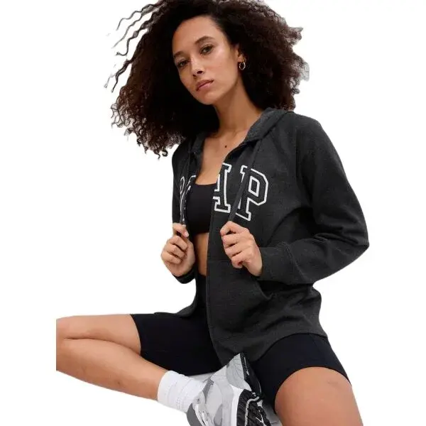 GAP HERITAGE Dámska mikina, tmavo sivá, veľkosť