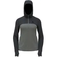 Odlo W PERFORMANCE WOOL X-WARM HOODY Dámska mikina, sivá, veľkosť