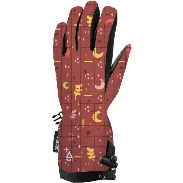 Matt GLOVES Detské lyžiarske rukavice, hnedá, veľkosť 4Y