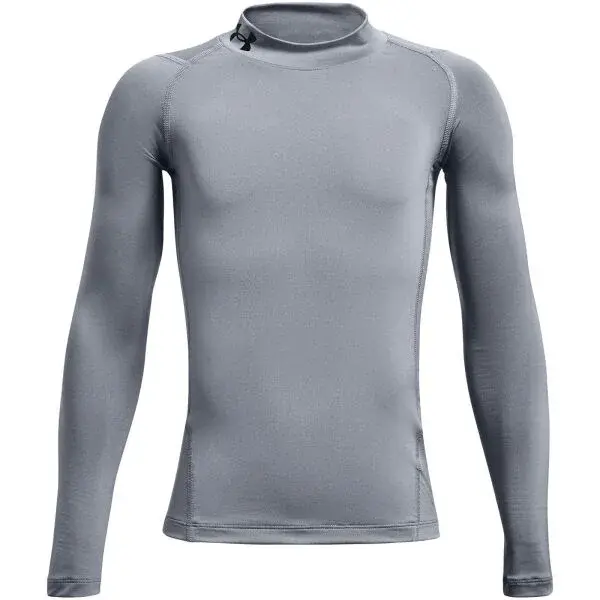 Under Armour HG ARMOUR MOCK Chlapčenské kompresné tričko, sivá, veľkosť M