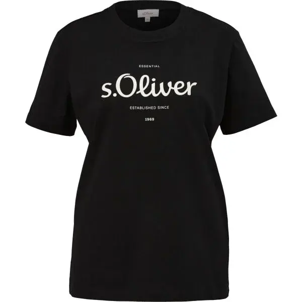 s.Oliver RL T-SHIRT Tričko, čierna, veľkosť