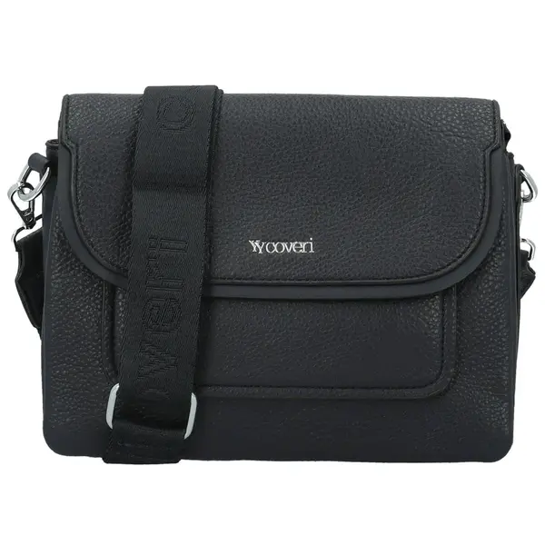 Trendy dámská koženková crossbody kabelka Coveri Longina, tmavě modrá