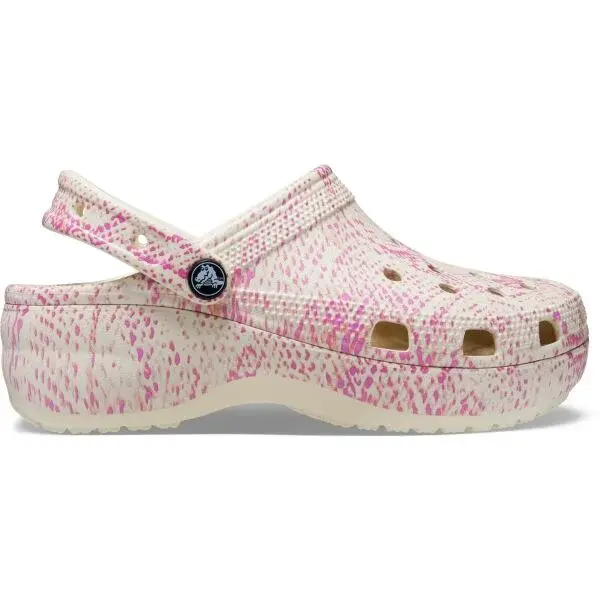 Crocs CLASSIC PLATFORM SNAKEPRINT CLOG W Dámska nazúvacia obuv, béžová, veľkosť 41/42