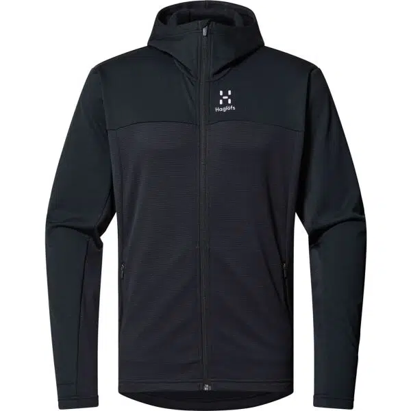HAGLÖFS LARK MID HOOD Pánska mikina, čierna, veľkosť