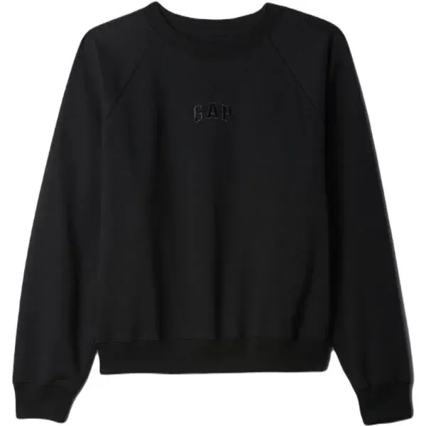 GAP NEW RAGLAN Dámska mikina, čierna, veľkosť