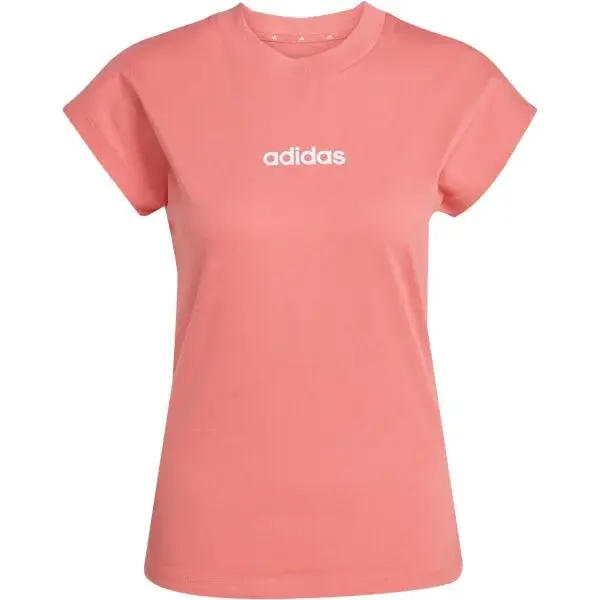 adidas ESSENTIALS LINEAR SINGLE Dámske tričko, lososová, veľkosť