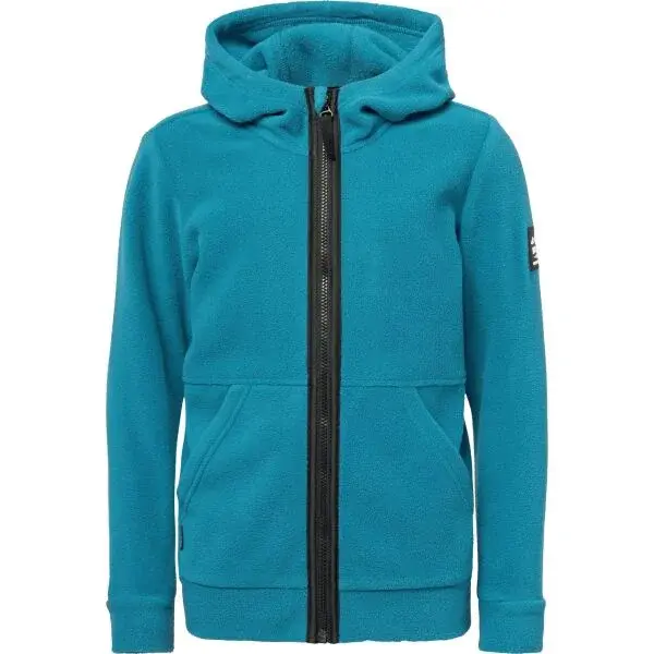 Lewro DIAN Detská flísová mikina, tyrkysová, veľkosť 152-158