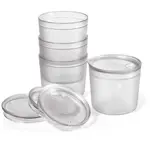 Light my fire TUMBLER WITH SNAP LID SHORT 4-PACK Set hrnčekov, transparentná, veľkosť