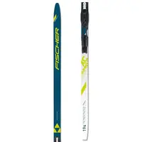 Fischer SUMMIT CROWN + COMPACT STEP Bežecké lyže na klasiku, tmavo modrá, veľkosť