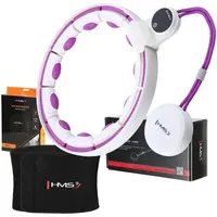 HMS SET HHM17 + BR163 Set masážnej obruče so závažím a zoštíhľujúcim pásom, biela, veľkosť