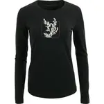 ALPINE PRO SFERA Dámske tričko s dlhými rukávmi, čierna, veľkosť