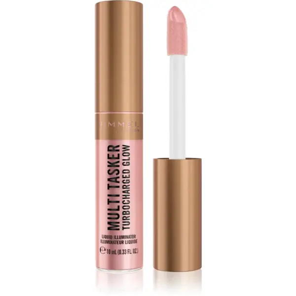 Rimmel Multi-Tasker Turbocharged Glow tekutý rozjasňovač odtieň 005 Iconic As Usual 10 ml